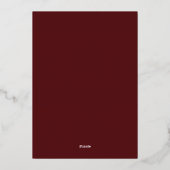 Invitation En Aluminium Burgundy Gold Crest Monogram Graduation Party (Verso)