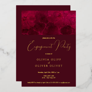 Invitation En Aluminium Burgundy Passion