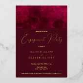 Invitation En Aluminium Burgundy Passion (Recto)