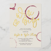 Invitation En Aluminium Burgundy Stains Vin & Bingo Party (Recto)