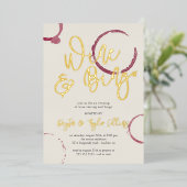 Invitation En Aluminium Burgundy Stains Vin & Bingo Party (Debout devant)