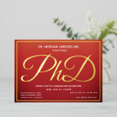 Invitation En Aluminium Burnt Orange Gold PhD (Debout devant)