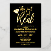 Invitation En Aluminium Ça vient d'avoir une vraie partie d'engagement de (Recto)