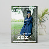 Invitation En Aluminium Cadre argenté - classe d'invitation de feuille 202 (Debout devant)