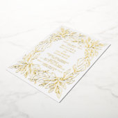 Invitation En Aluminium Cadre botanique moderne Mariage élégant (Rotation)