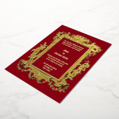 Invitation En Aluminium Cadre de bordure florale aux chérubins Baroque Roc (Rotation)