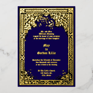 Invitation En Aluminium Cadre de pergola florale de l'ère victorienne vint