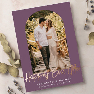 Invitation En Aluminium Cadre de photo d'arche de mariage Happily Ever Aft