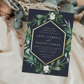 Invitation En Aluminium Cadre de serre | Mariage botanique aquarelle