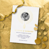 Invitation En Aluminium Cadre d'inspiration bijouterie et photo mariage bl