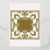 Invitation En Aluminium Cadre doré baroque orange vierge (Verso)