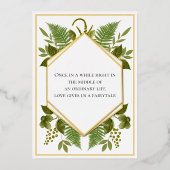 Invitation En Aluminium Cadre géométrique Lucky In Love & Gold Mariage F (Verso)