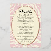 Invitation En Aluminium Cadre Gold Rose de luxe Matisse (Recto)