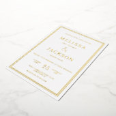 Invitation En Aluminium Cadre minimal moderne Mariage élégant (Rotation)