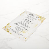 Invitation En Aluminium Cadre Or moderne Islam Elegant Mariage arabe (Rotation)