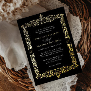 Invitation En Aluminium Cadre orné antique du 19e siècle