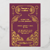 Invitation En Aluminium Cadre orné élégant Art Déco (Recto)