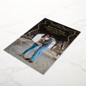 Invitation En Aluminium Cadre simple de poignet Mariage moderne Enregistre (Rotation)