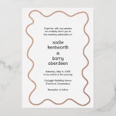 Invitation En Aluminium Cadre simple de Squiger Mariage moderne (Recto)