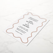 Invitation En Aluminium Cadre simple de Squiger Mariage moderne (Rotation)