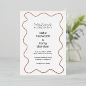 Invitation En Aluminium Cadre simple de Squiger Mariage moderne (Debout devant)