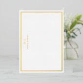 Invitation En Aluminium Cadres Monogrammes Or & Blanc (Debout devant)