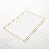 Invitation En Aluminium Cadres Monogrammes Or & Blanc (Rotation)