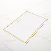 Invitation En Aluminium Cadres or et blanc Monogramme (Rotation)