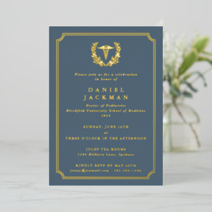 Invitation En Aluminium Caducée Bleu + Lauréats de la Faculté de Médecine