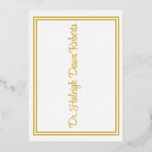 Invitation En Aluminium Caduceus Médicale School Graduation Vert/Noir (Verso)