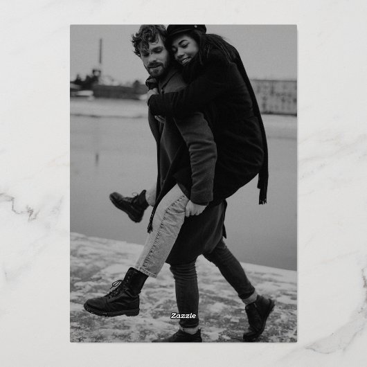 Invitation En Aluminium Calendrier de Style Photo Recto-Verso Enregistrer  (Verso)