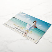 Invitation En Aluminium Calligraphie De Cadre Simple 2 Photos Enregistrer (Rotation)