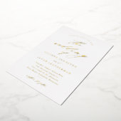 Invitation En Aluminium Calligraphie de mariage or simple script (Rotation)