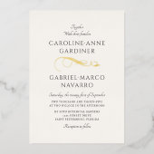 Invitation En Aluminium Calligraphie de script Mariage romantique (Recto)