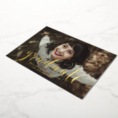 Invitation En Aluminium Calligraphie lunaire Parti de graduation photo (Rotation)