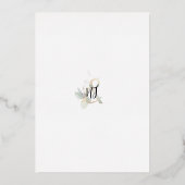 Invitation En Aluminium Calligraphie Mariage classique de l'Eucalyptus aqu (Verso)