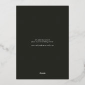 Invitation En Aluminium Calligraphie Minimale Moderne Mariage Enregistrer  (Verso)