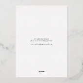 Invitation En Aluminium Calligraphie Minimale Moderne Mariage Enregistrer  (Verso)