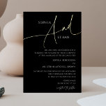 Invitation En Aluminium Calligraphie minimaliste Mariage noir<br><div class="desc">Une faire-part de mariage enchanteresse qui harmonise élégance intemporelle et raffinement contemporain. Les noms du couple occupent une place centrale dans une police serif sophistiquée et classique, dégageant un air de grâce et de tradition. La richesse du noir offre un arrière-plan de formalité et de sophistication. Dans une calligraphie moderne...</div>