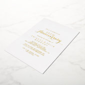 Invitation En Aluminium Calligraphie moderne 50e anniversaire de Mariage O (Rotation)