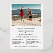 Invitation En Aluminium Calligraphie moderne Diplôme conjoint de photograp (Verso)