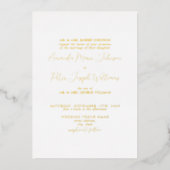 Invitation En Aluminium Calligraphie moderne formelle Véritable Mariage à  (Recto)