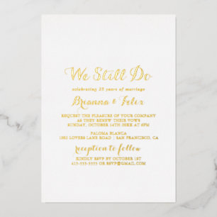 Invitation En Aluminium Calligraphie Moderne Nous Faisons Encore De L'Or 