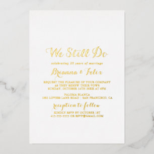 Invitation En Aluminium Calligraphie moderne Nous faisons toujours de l'or