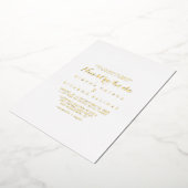 Invitation En Aluminium Calligraphie moderne Nuestra Boda Mariage Gold (Rotation)