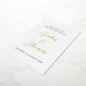 Invitation En Aluminium Calligraphie moderne simple Enregistrer la date Re (Rotation)