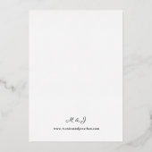 Invitation En Aluminium Calligraphie moderne V2 Mariage (Verso)