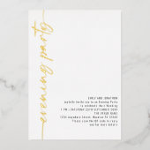 Invitation En Aluminium Calligraphie QR Code Soirée Mariage Réel (Recto)