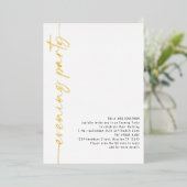 Invitation En Aluminium Calligraphie QR Code Soirée Mariage Réel (Debout devant)