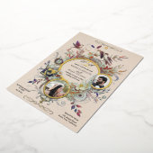 Invitation En Aluminium Calligraphie romantique Monogramme Mariage photo (Rotation)